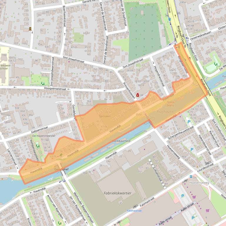 Kaart van postcodegebied 5017AL.