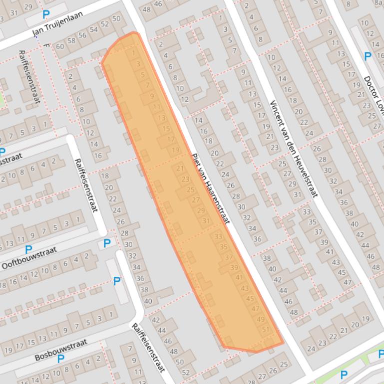 Kaart van postcodegebied 5022CR.