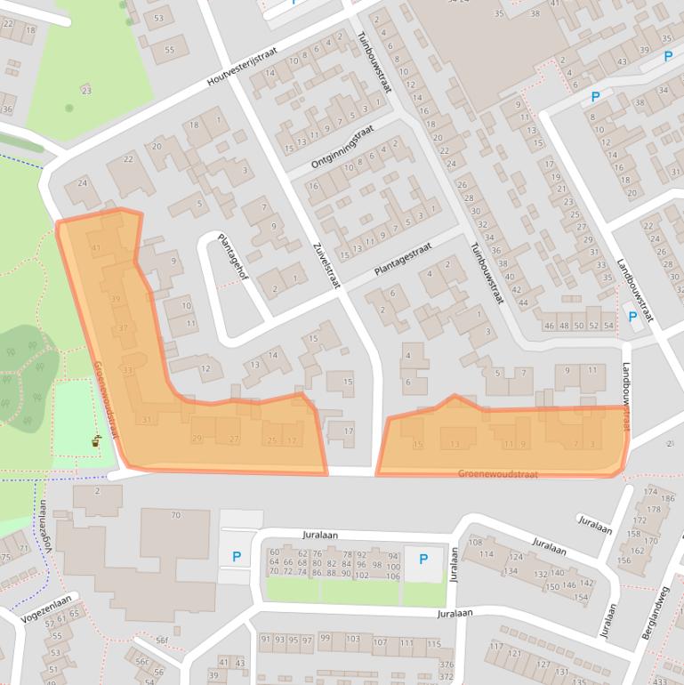 Kaart van postcodegebied 5022GD.