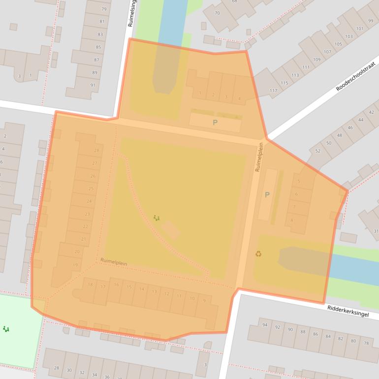 Kaart van postcodegebied 5035BD.