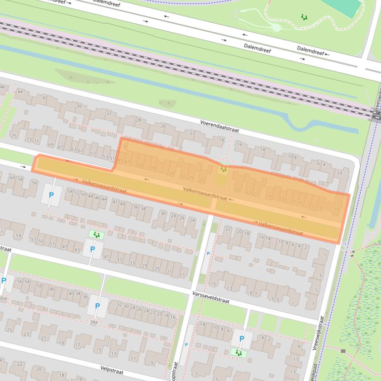 Kaart van postcodegebied 5036SG.