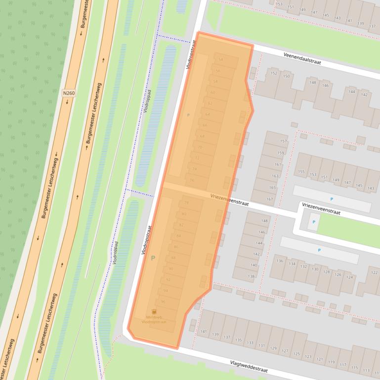 Kaart van postcodegebied 5036VS.