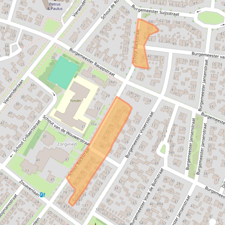 Kaart van postcodegebied 5037MK.
