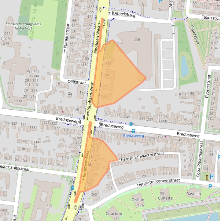 Kaart van postcodegebied 5038NX.