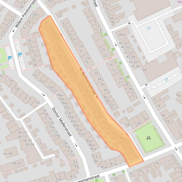 Kaart van postcodegebied 5041AS.