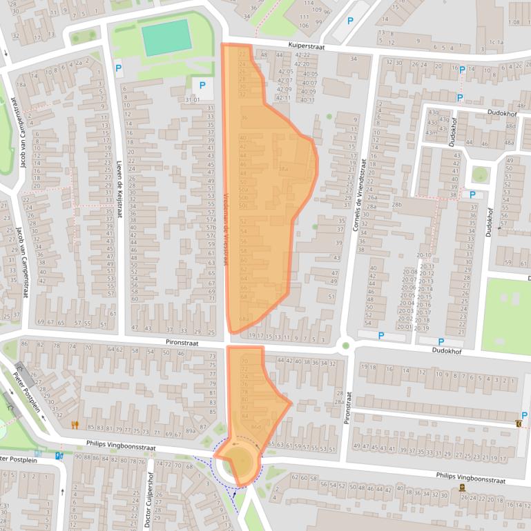Kaart van postcodegebied 5041GS.