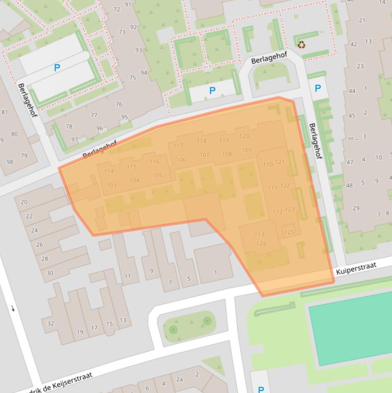 Kaart van postcodegebied 5041JW.
