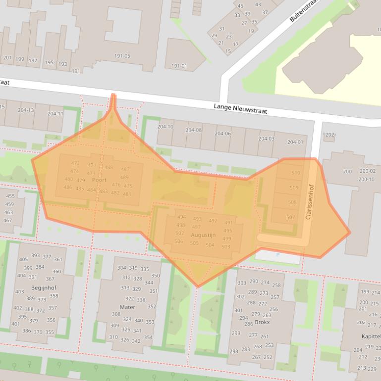 Kaart van postcodegebied 5041RZ.