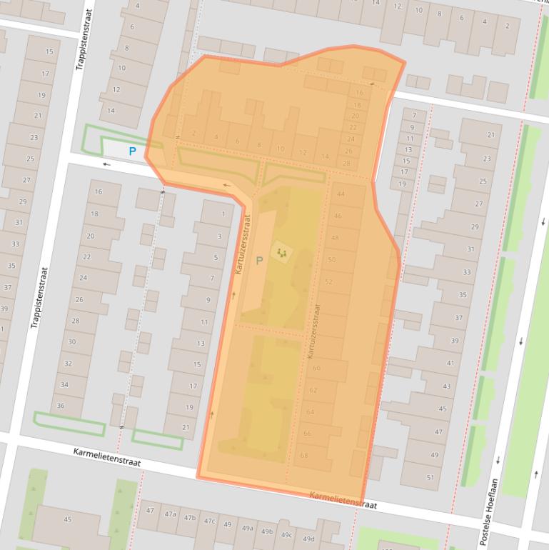 Kaart van postcodegebied 5042AX.