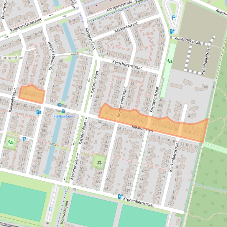 Kaart van postcodegebied 5045PE.