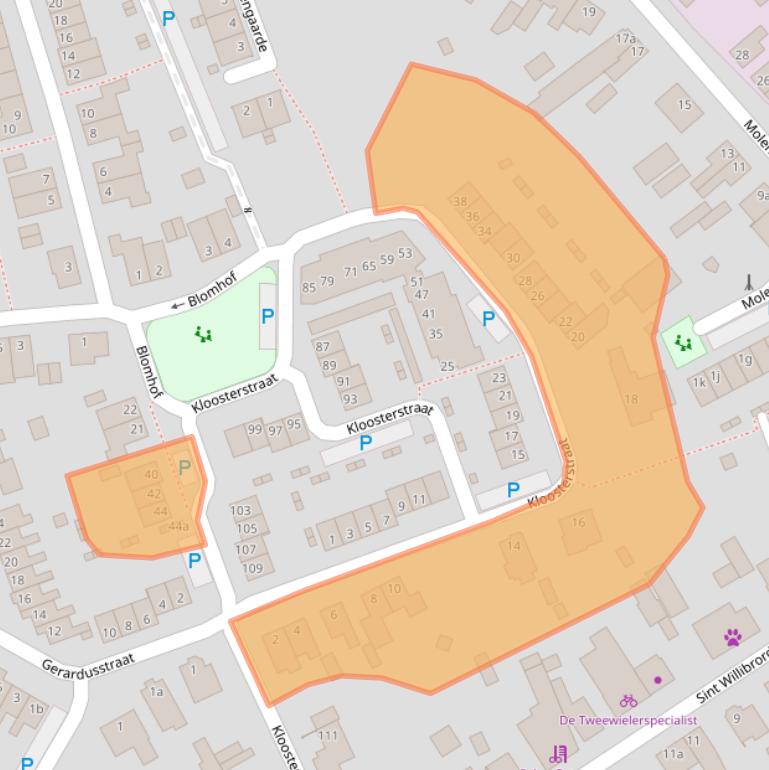 Kaart van postcodegebied 5056JT.
