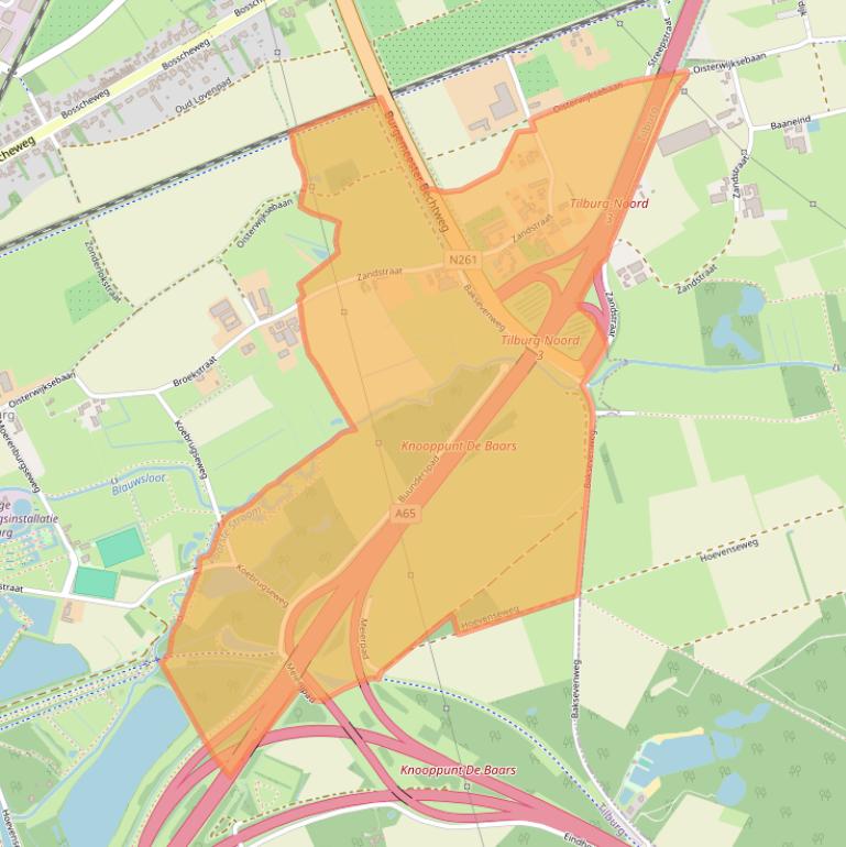 Kaart van postcodegebied 5056RM.