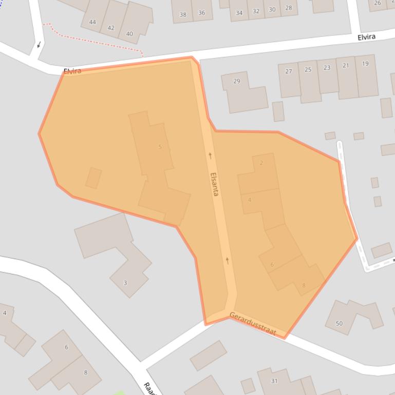 Kaart van postcodegebied 5057BK.