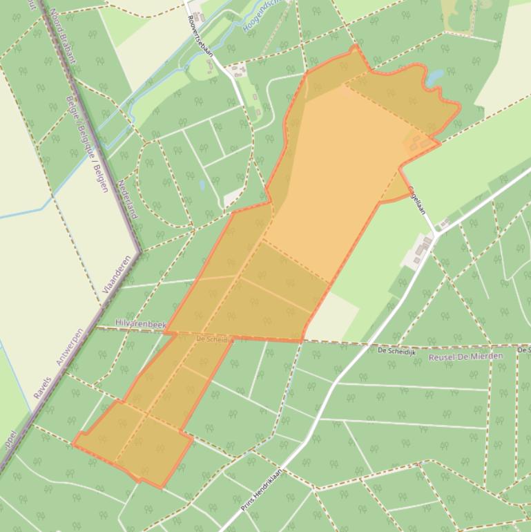 Kaart van postcodegebied 5085NP.