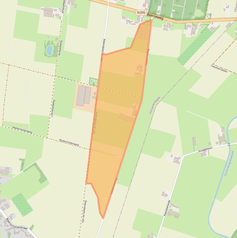 Kaart van postcodegebied 5087TL.