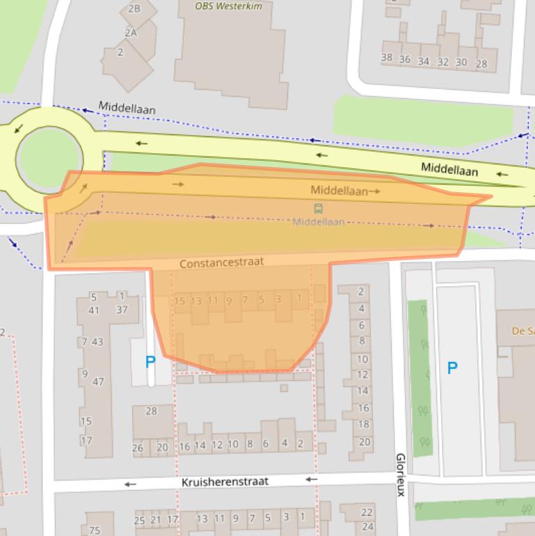 Kaart van postcodegebied 5101XR.