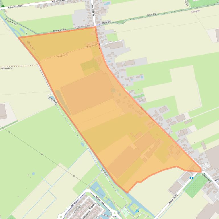 Kaart van postcodegebied 5106AC.