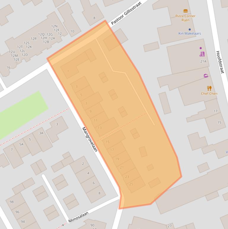 Kaart van postcodegebied 5121CR.