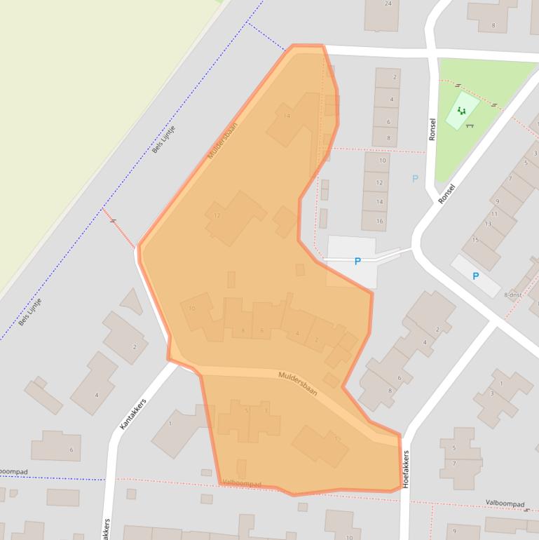 Kaart van postcodegebied 5133CD.