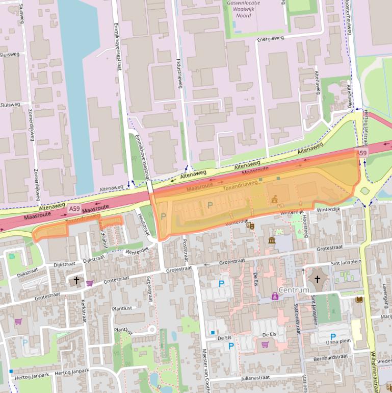 Kaart van postcodegebied 5141PA.