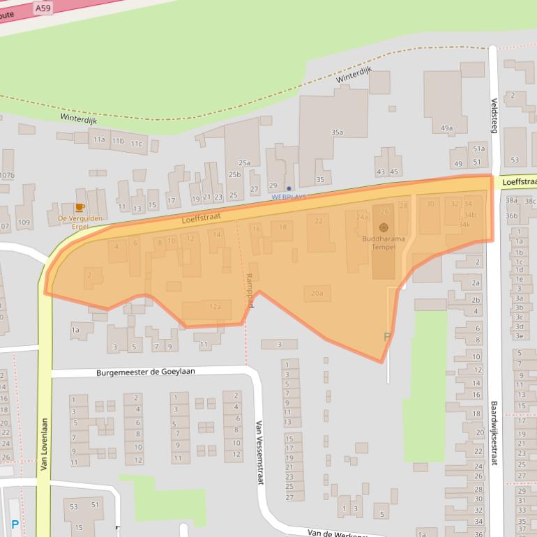 Kaart van postcodegebied 5142ER.