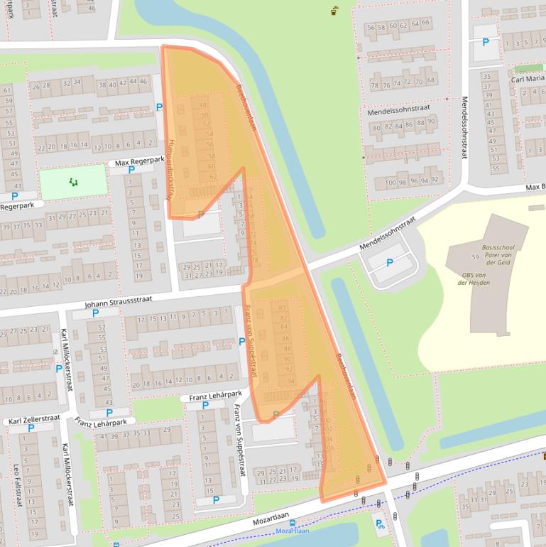 Kaart van postcodegebied 5144GB.