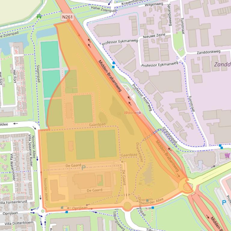 Kaart van postcodegebied 5146AW.