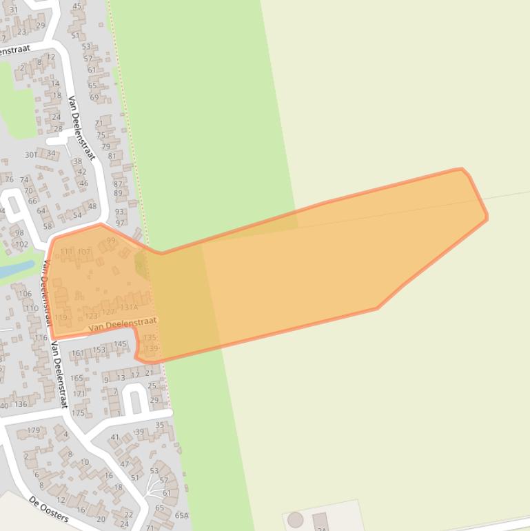 Kaart van postcodegebied 5156AN.