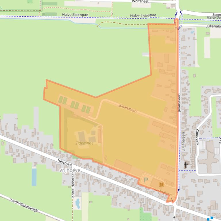 Kaart van postcodegebied 5161BA.