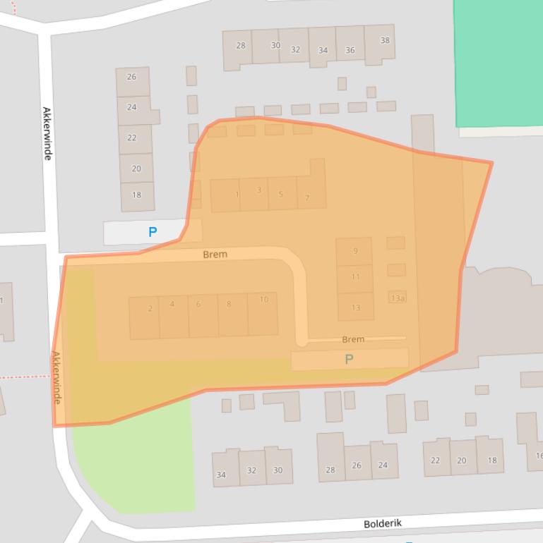 Kaart van postcodegebied 5161XR.