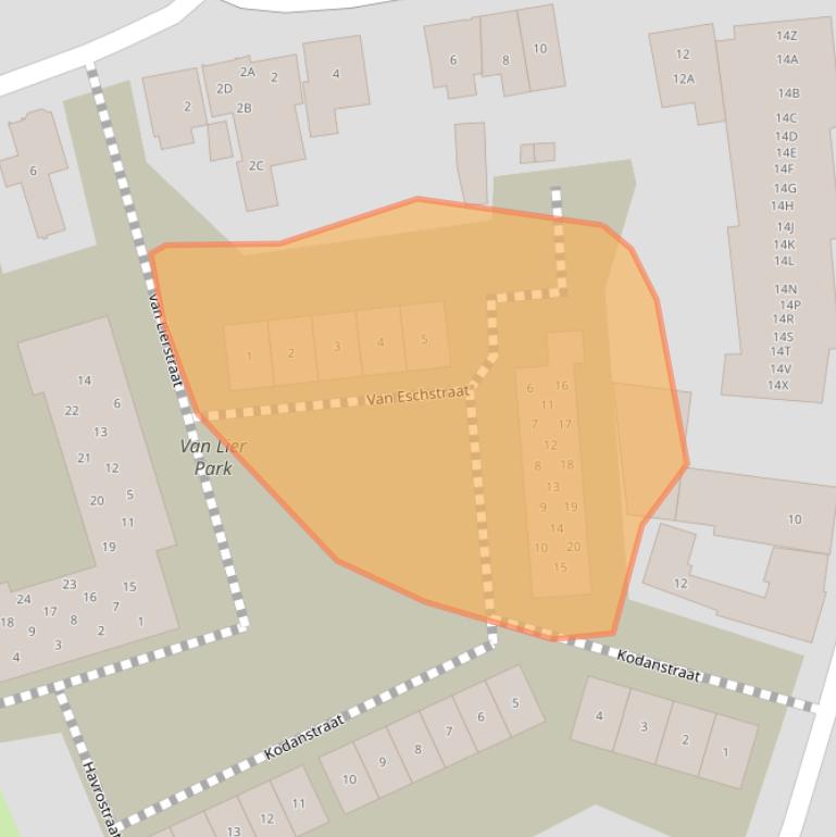 Kaart van postcodegebied 5175LB.