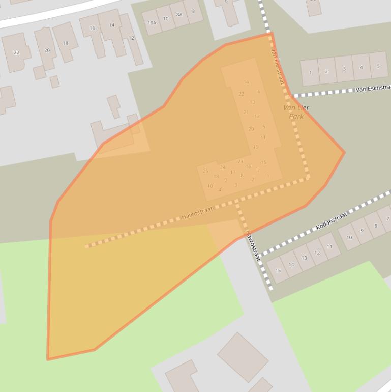 Kaart van postcodegebied 5175LC.