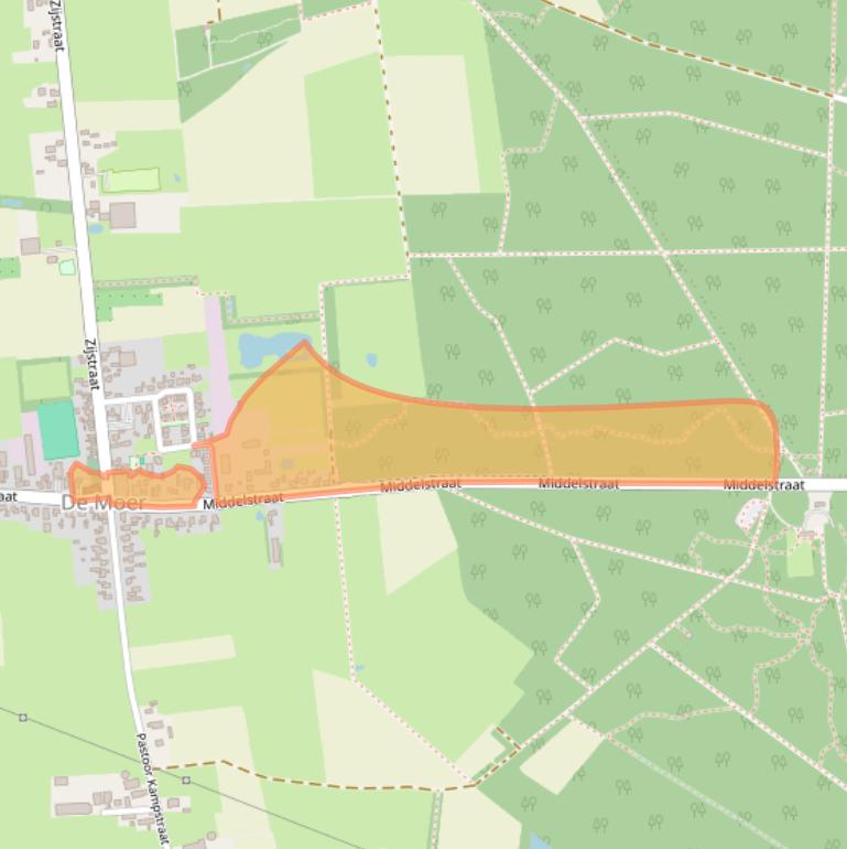Kaart van postcodegebied 5176NJ.