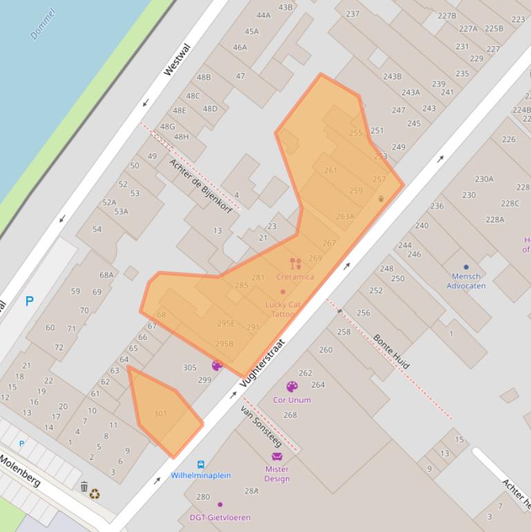 Kaart van postcodegebied 5211GE.