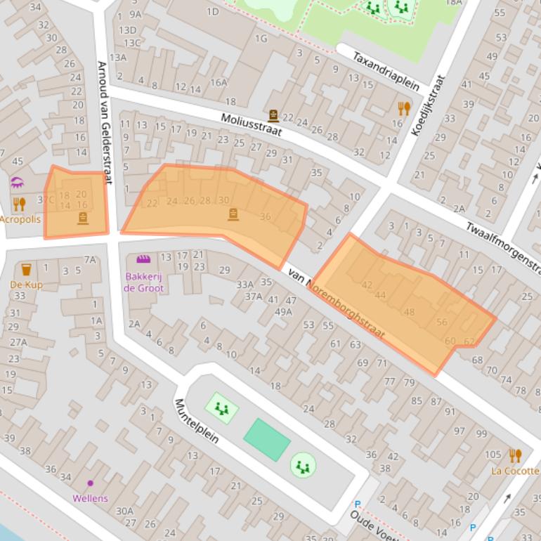 Kaart van postcodegebied 5212ND.