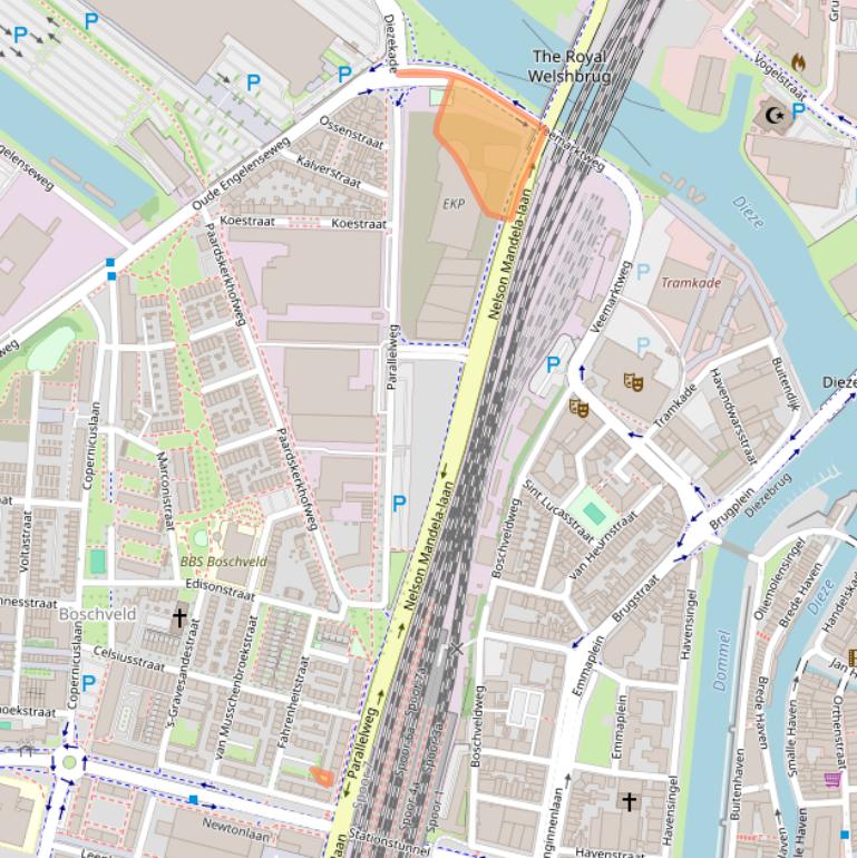 Kaart van postcodegebied 5223BC.