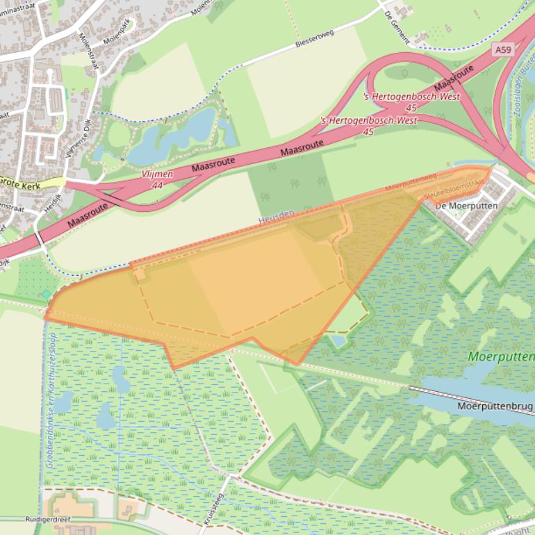 Kaart van postcodegebied 5223DB.