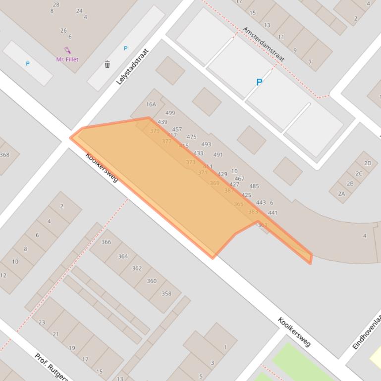 Kaart van postcodegebied 5224AX.