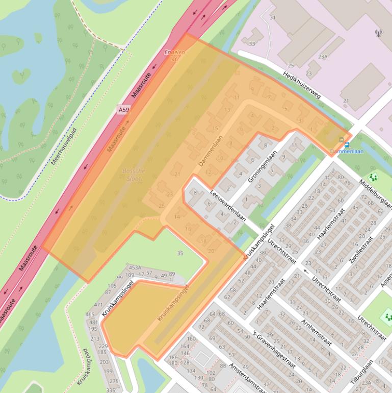 Kaart van postcodegebied 5224KV.