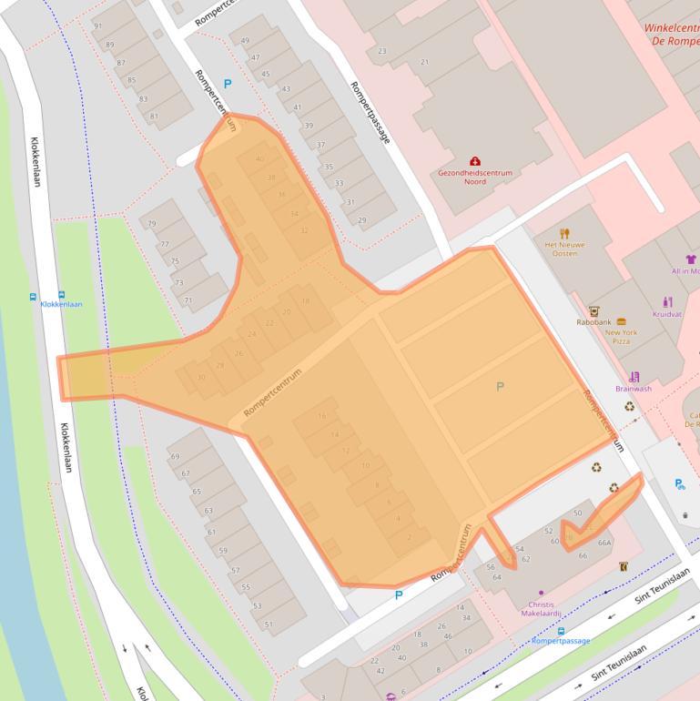 Kaart van postcodegebied 5233RE.