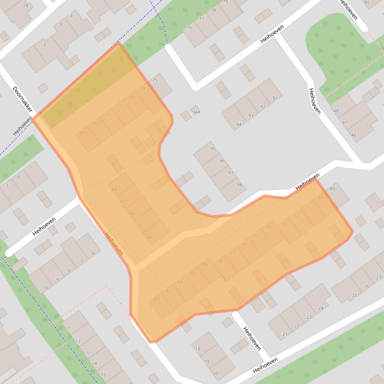 Kaart van postcodegebied 5244GK.