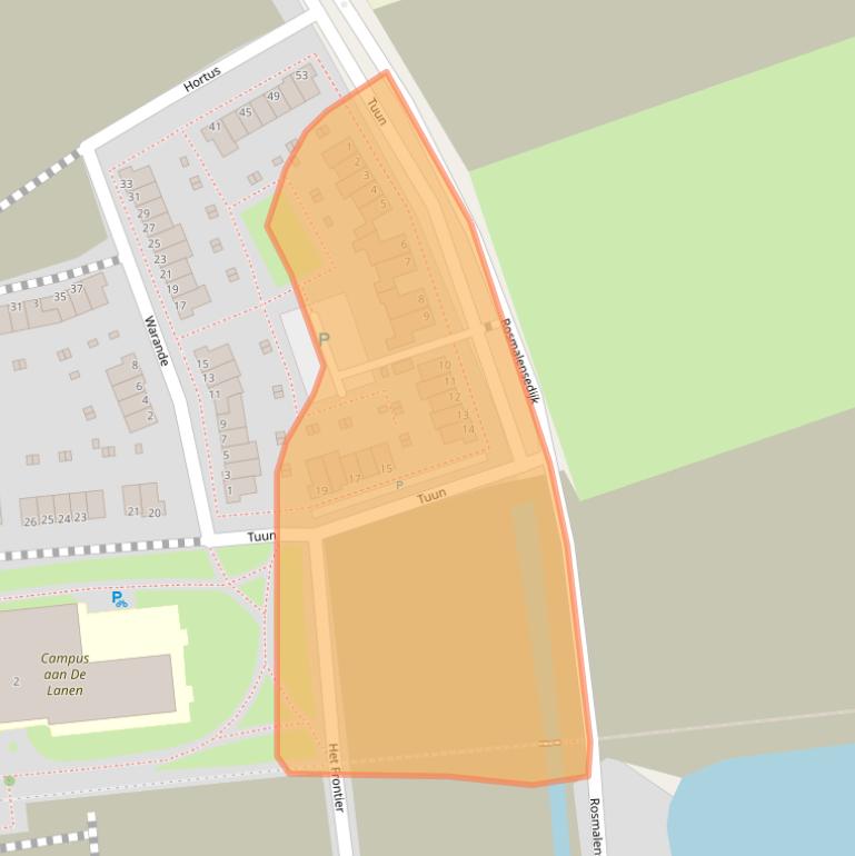 Kaart van postcodegebied 5245DV.