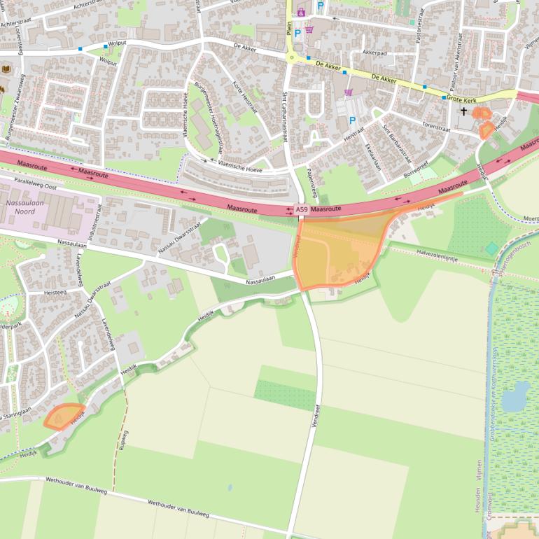 Kaart van postcodegebied 5251KN.