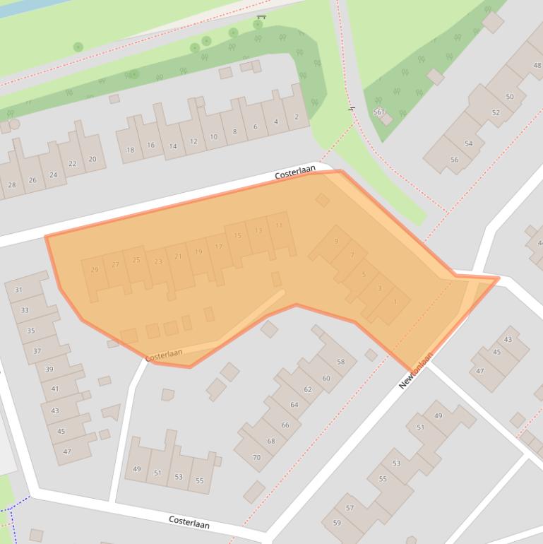 Kaart van postcodegebied 5252CS.