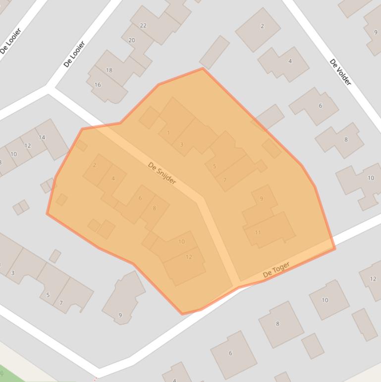 Kaart van postcodegebied 5258MN.