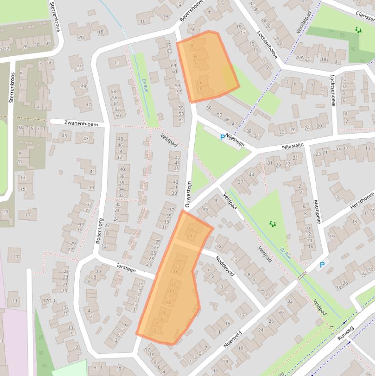 Kaart van postcodegebied 5258PH.