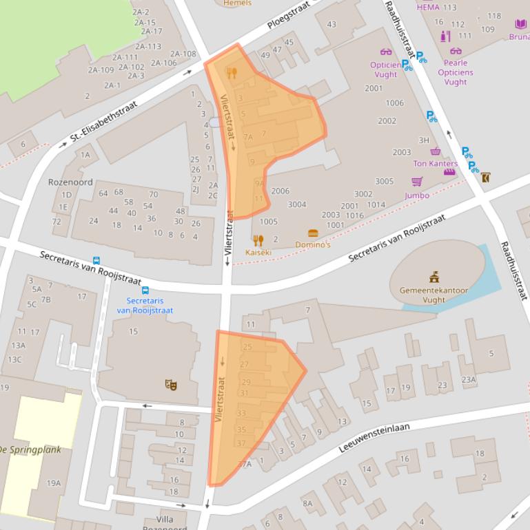 Kaart van postcodegebied 5261EJ.