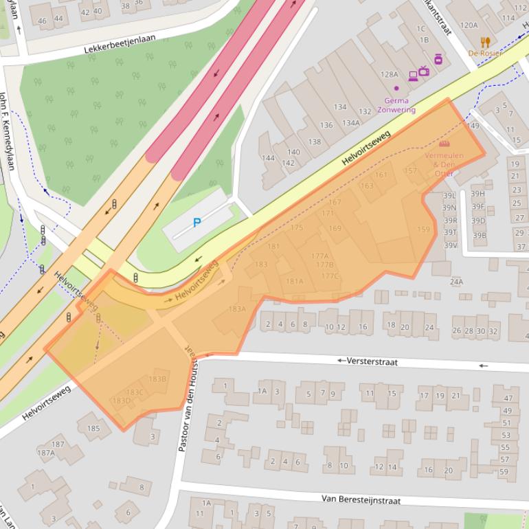 Kaart van postcodegebied 5263EC.