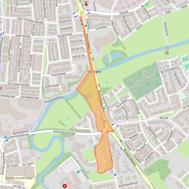 Kaart van postcodegebied 5281AH.