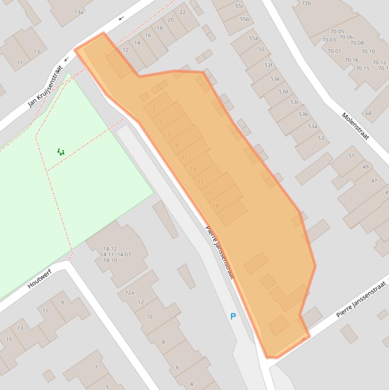 Kaart van postcodegebied 5281KW.